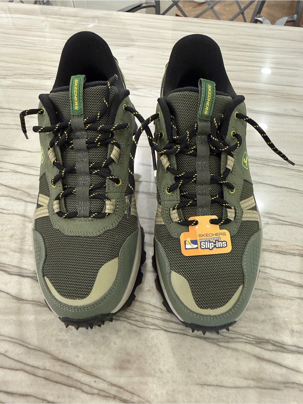 Skechers Men’s Olive Green and Black Trail Slip-Ins Sneakers